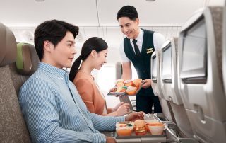 EVA Air Economy Class dining
